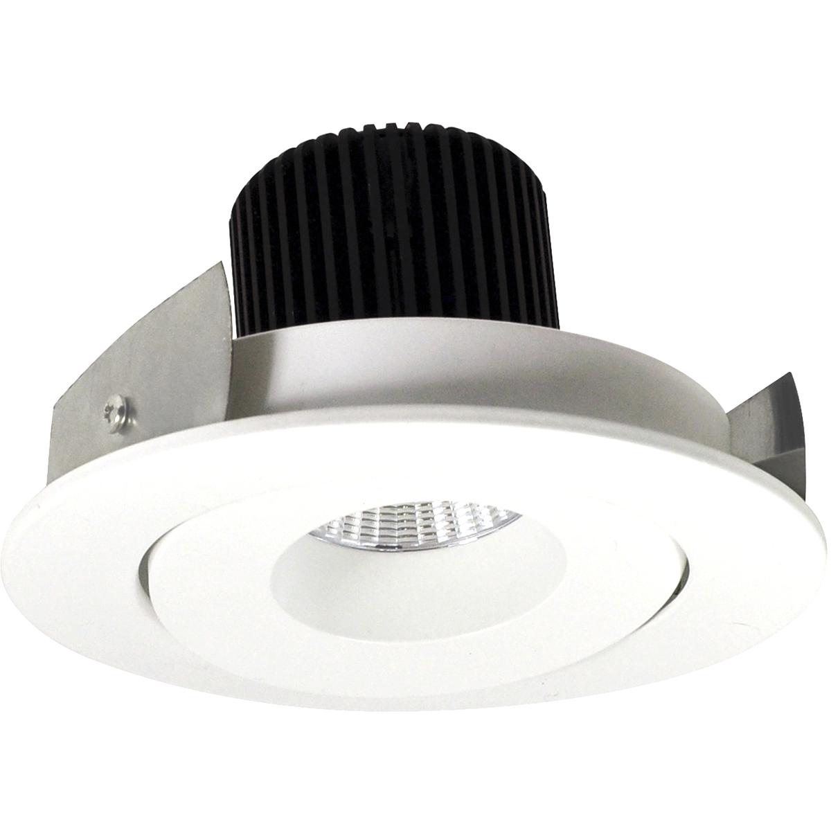 Nora Lighting NIO-4RG30XMPW-10 4 in. Iolite Round Surface Gimbal Adjustable Trim, 1000lm, 3000K - Matte Powder White