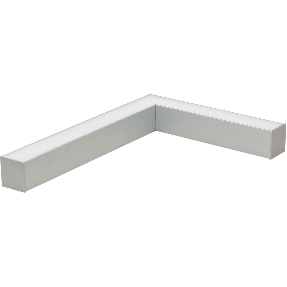 Nora Lighting NLIN-L1040A L-Line 1 Light 19 inch Aluminum Linear Pendant Ceiling Light in 4000K