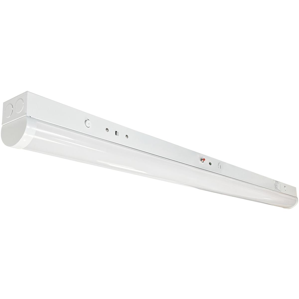 Nora Lighting NLSTR-4L1334W/EM Industrial LED Tunable White Strip Light Ceiling Light in Integral Emergency Test Switch, No Integral Motion Sensor, Se