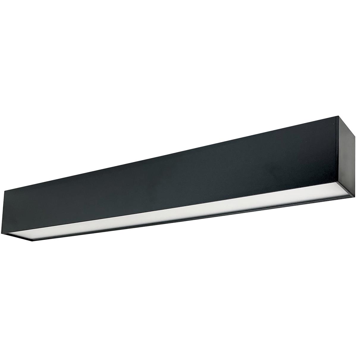 Nora Lighting NLUD-4334B 4 ft Selectable CCT, 15-50W & 1821-6072 lm L-LineIndirect & Direct Linear LED - Black