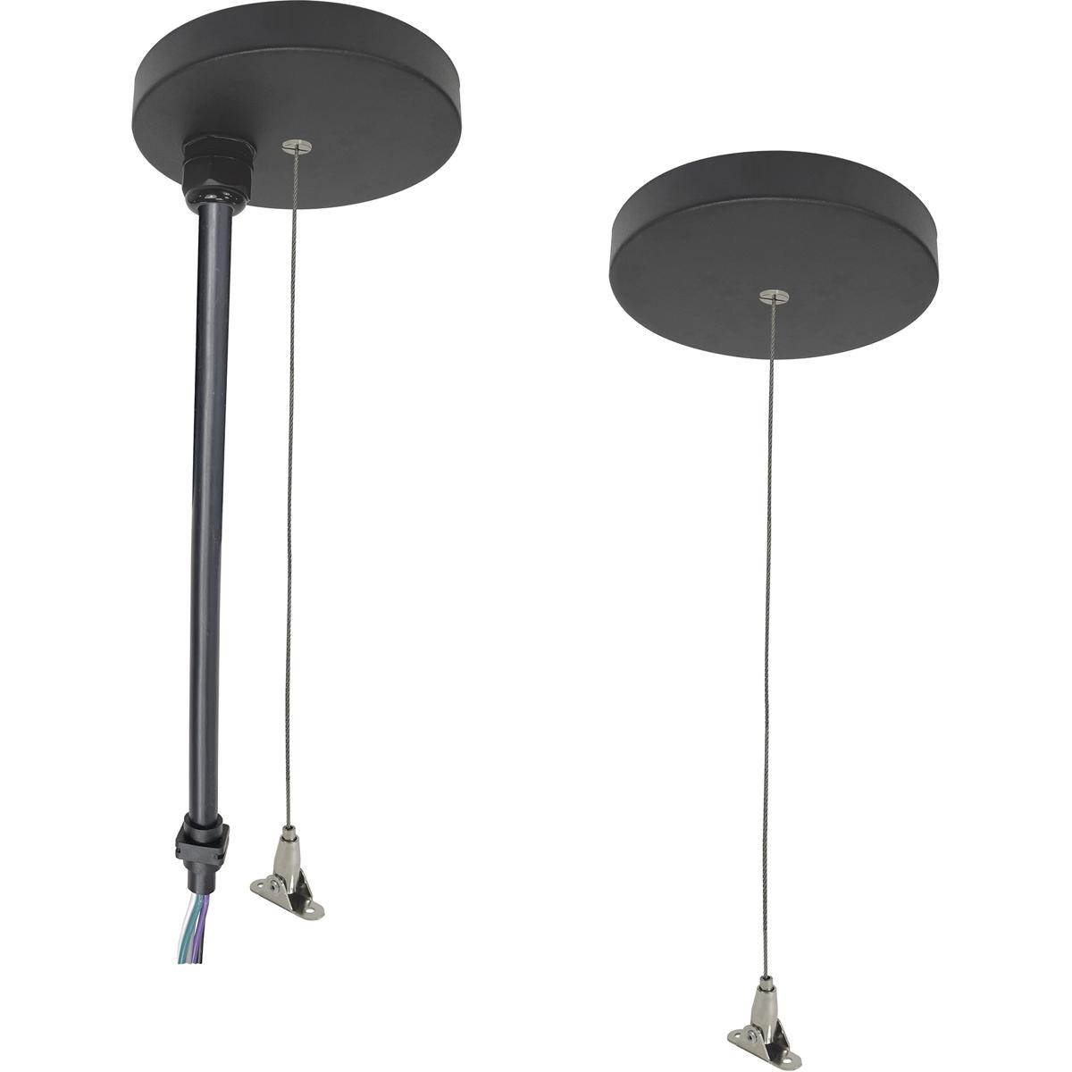 Nora Lighting NLUD-PCCB 8 ft. Nlud Pendant Power & Aircraft Mounting Kit, Black