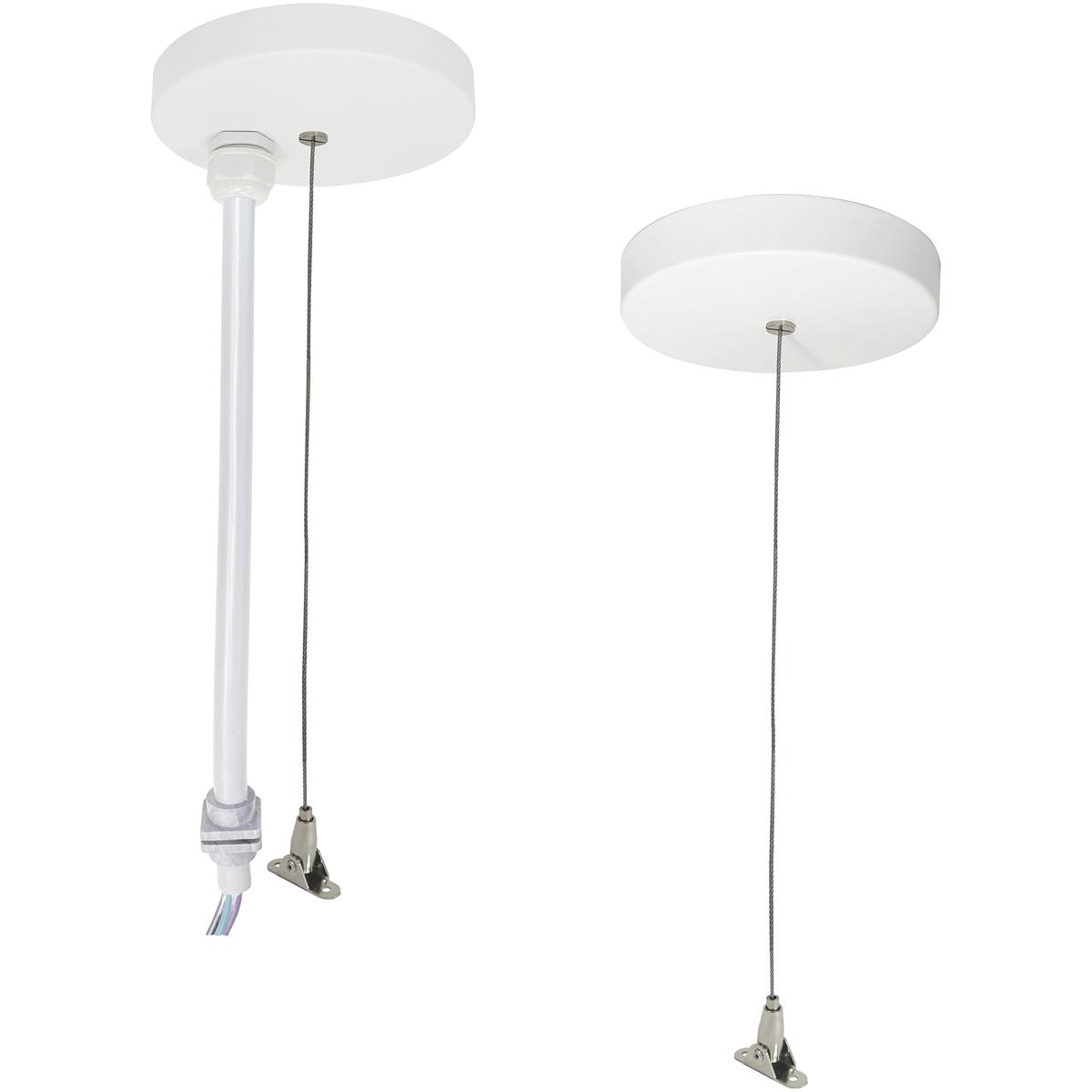 Nora Lighting NLUD-PCCW 8 ft. Nlud Pendant Power & Aircraft Mounting Kit, White