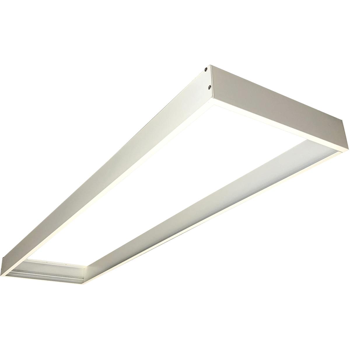 Nora Lighting NPDBL-14DFK-W 1 x 4 in. Slide-in Frame for Surface Mounting Edge-Lit & Back-Lit Panels, White