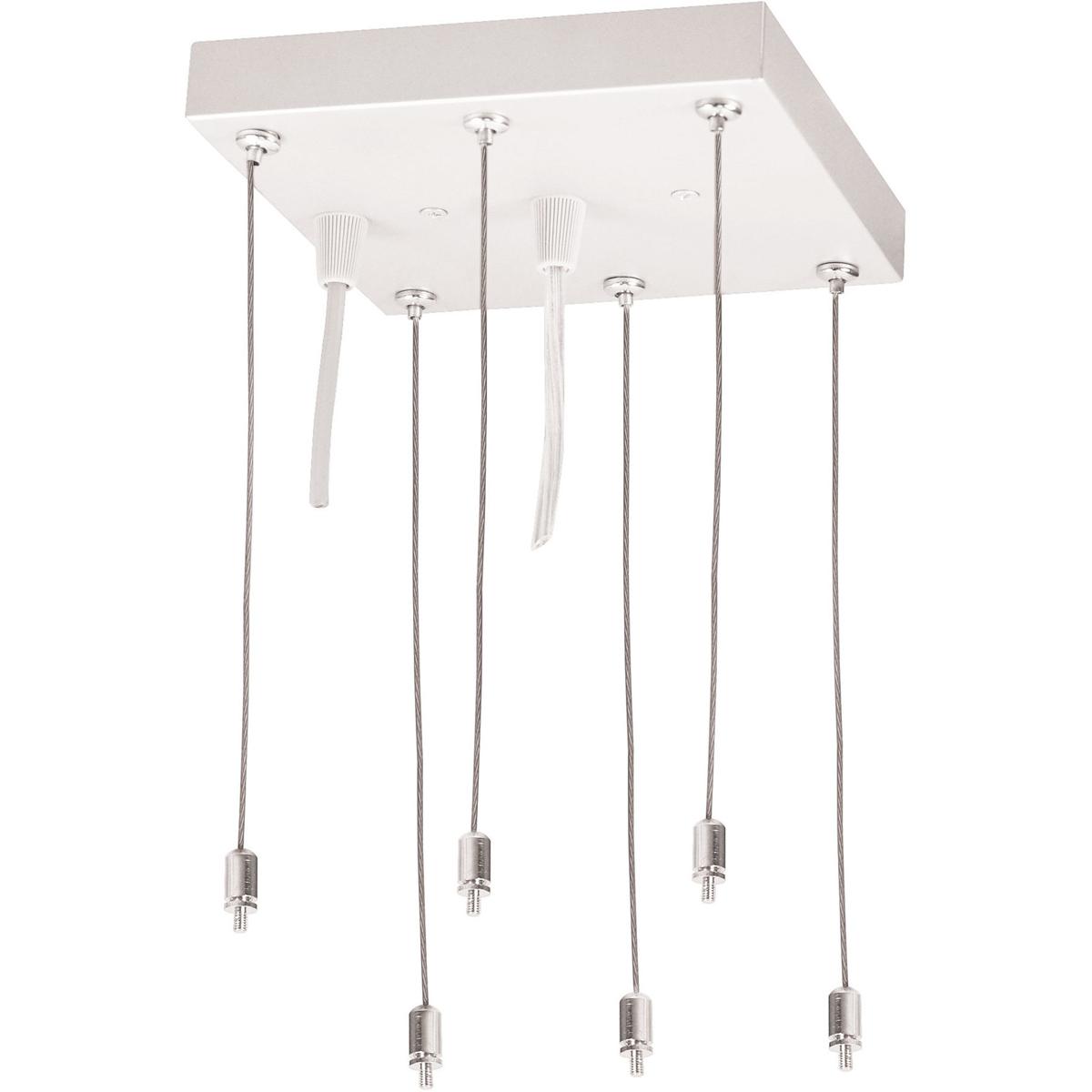 Nora Lighting NPDBL-PKW NPDBL Series White Pendant Mounting Kit, For LED Back-Lit Panels, White