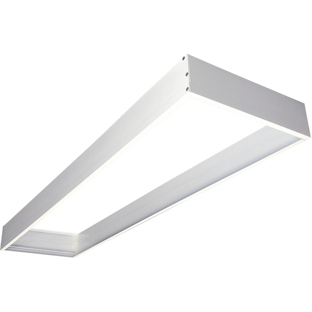 Nora Lighting NPDBL-14DDFK-W 4.33 in. Extra Deep Slide-in Frame Kit for Surface Mounting 1 x 4 Edge-Lit & Back-Lit Panels, White