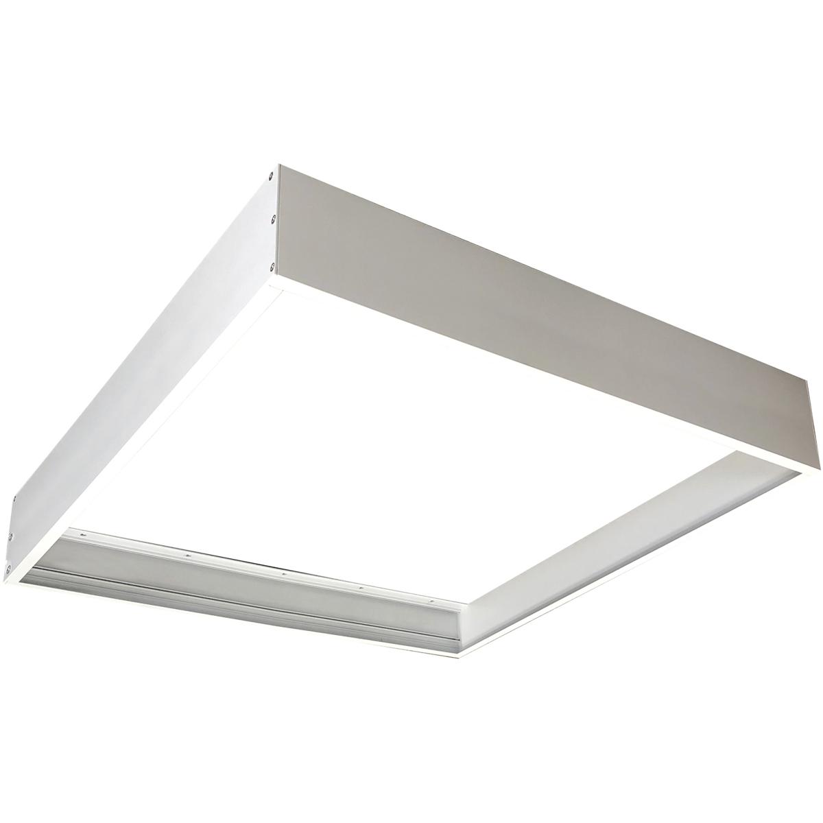 Nora Lighting NPDBL-22DDFK-W 4.33 in. Extra Deep Slide-in Frame Kit for Surface Mounting 2 x 2 Edge-Lit & Back-Lit Panels, White