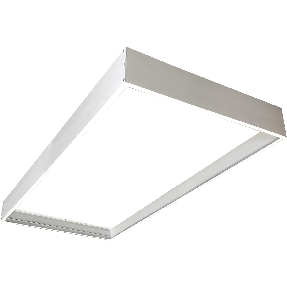 Nora Lighting NPDBL-24DDFK-W 4.33 in. Extra Deep Slide-in Frame Kit for Surface Mounting 2 x 4 Edge-Lit & Back-Lit Panels, White