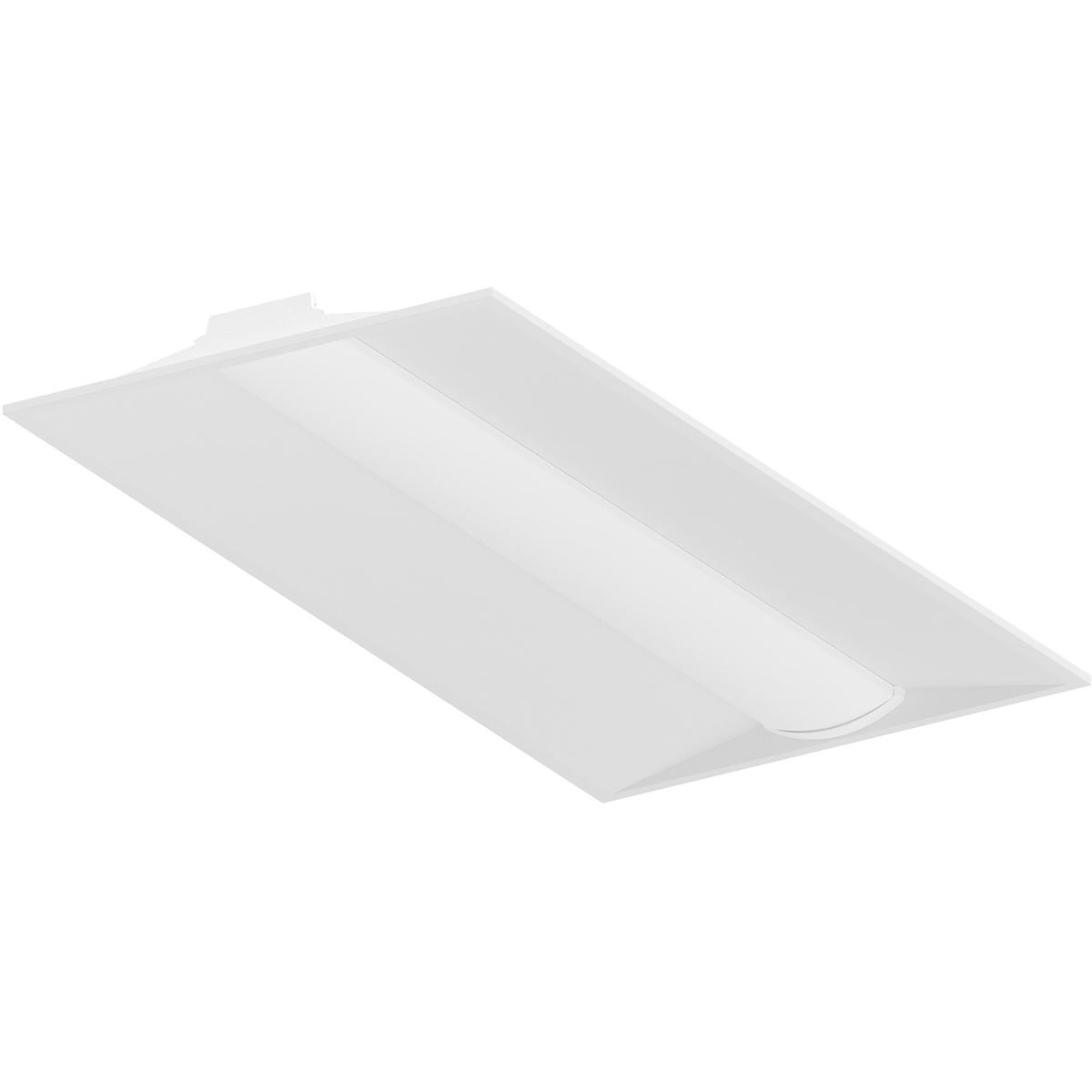 Nora Lighting NPTCBSW-24/SCW Center Basket LED 23.75 inch White Troffer Ceiling Light, 2'x4' with Selectable Wattage & CCT