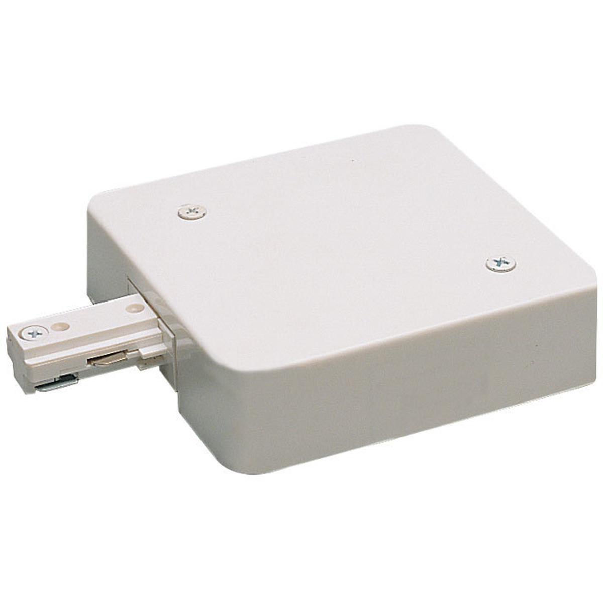 Nora Lighting NT-348W/1A 1-circuit 1 Light White T-Bar End Feed Ceiling Light, with Circuit Limiter