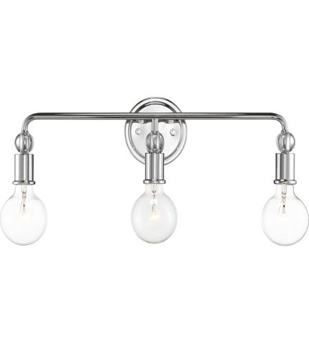 Nuvo 60 6563 Bounce 3 Light 24 Inch Polished Nickel Vanity Light Wall Light