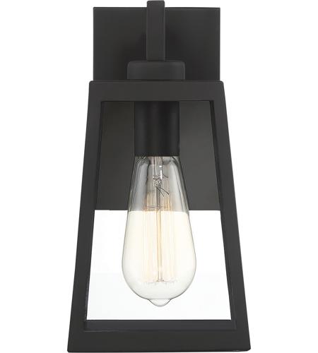 Nuvo 60 6581 Halifax 1 Light 10 Inch Matte Black And Glass Outdoor Wall Lantern Small