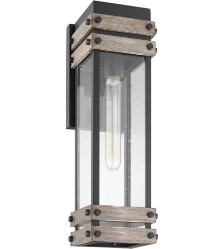 Nuvo 60/7541 Homestead 1 Light 16 inch Black/Wood Outdoor Wall Sconce