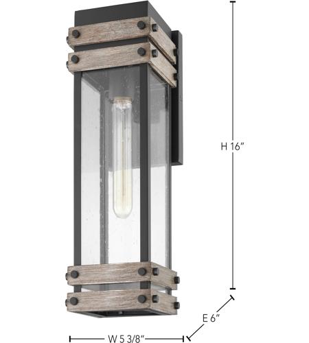 Nuvo 60/7541 Homestead 1 Light 16 inch Black/Wood Outdoor Wall Sconce 60-7541_400.jpg