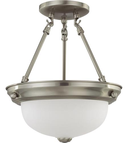 Nuvo 62 1116 Signature 2 Light 11 Inch Brushed Nickel Semi Flush