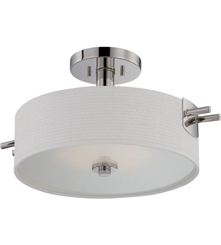 Claire Led 19 Inch Polished Nickel Semi Flush Mount Ceiling Light