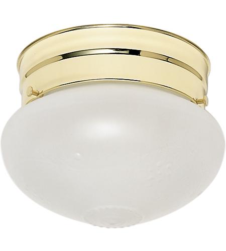 Nuvo Sf77 123 Signature 1 Light 6 Inch Polished Brass Flush Mount