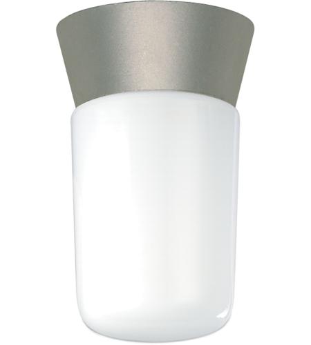 Nuvo 1 Light 8" Utility Wall Mount With White Glass Cylinder 