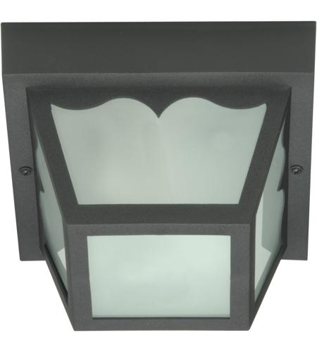 w/ Frosted Acrylic Panels Nuvo 1 Light 8" Carport Flush Mount SF77-863 Black 