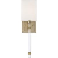 Nuvo 60/6681 Tompson 1 Light 5 inch Burnished Brass and White Wall Sconce Wall Light photo thumbnail