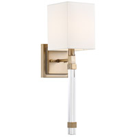 Nuvo 60/6681 Tompson 1 Light 5 inch Burnished Brass and White Wall Sconce Wall Light alternative photo thumbnail
