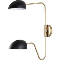 Nuvo 60/7393 Trilby 1 Light 37 inch Matte Black/Burnished Brass Bathroom Vanity Lights Wall Light thumb