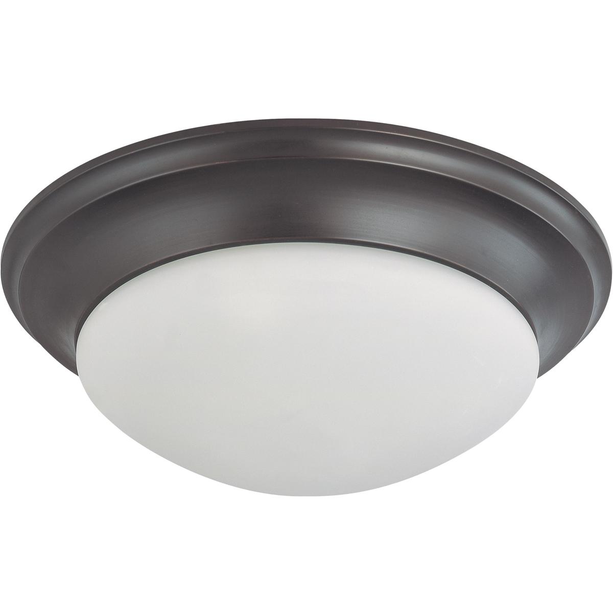 Nuvo 60/3177 Brentwood 3 Light 17 inch Mahogany Bronze Flush Mount Ceiling Light