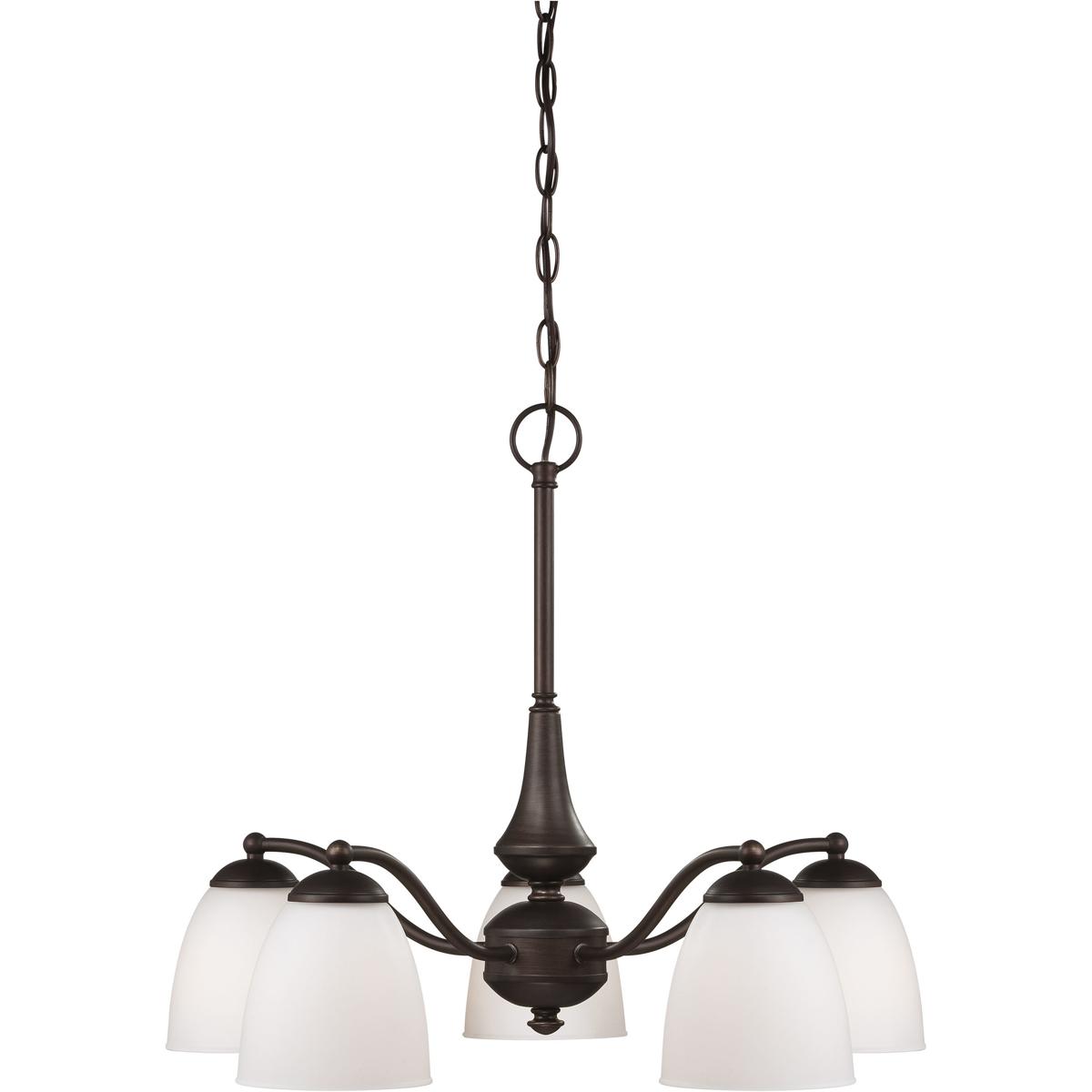 Nuvo 60/5143 Patton 5 Light 25 inch Prairie Bronze Chandelier Ceiling Light
