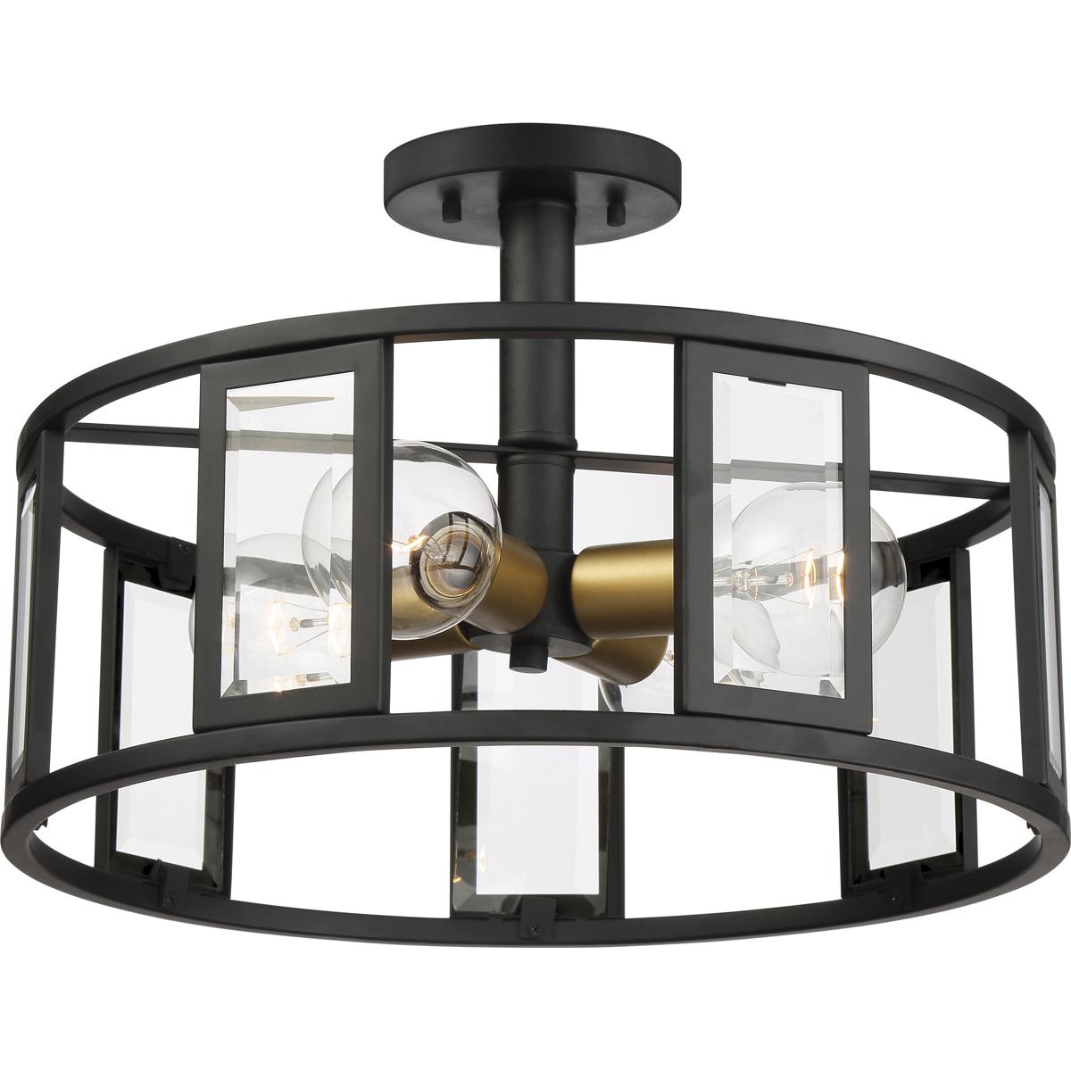 Nuvo 60/6413 Payne 4 Light 17 inch Midnight Bronze Semi Flush Mount Ceiling Light