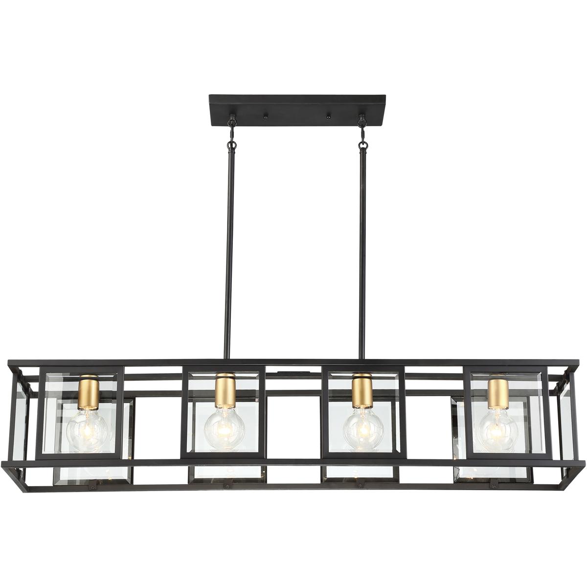 Nuvo 60/6417 Payne 4 Light 42 inch Midnight Bronze Trestle Ceiling Light