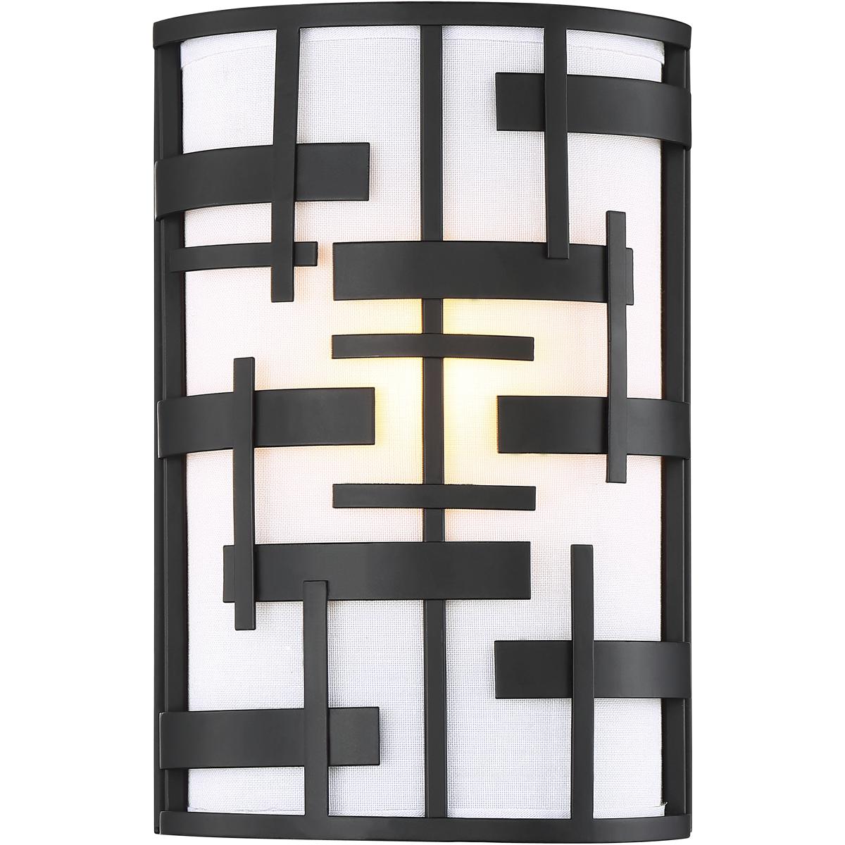 Nuvo 60/6431 Lansing 2 Light 8 inch Textured Black ADA Wall Sconce Wall Light