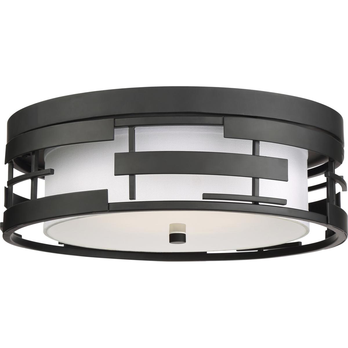 Nuvo 60/6434 Lansing 3 Light 16 inch Textured Black Flush Mount Ceiling Light