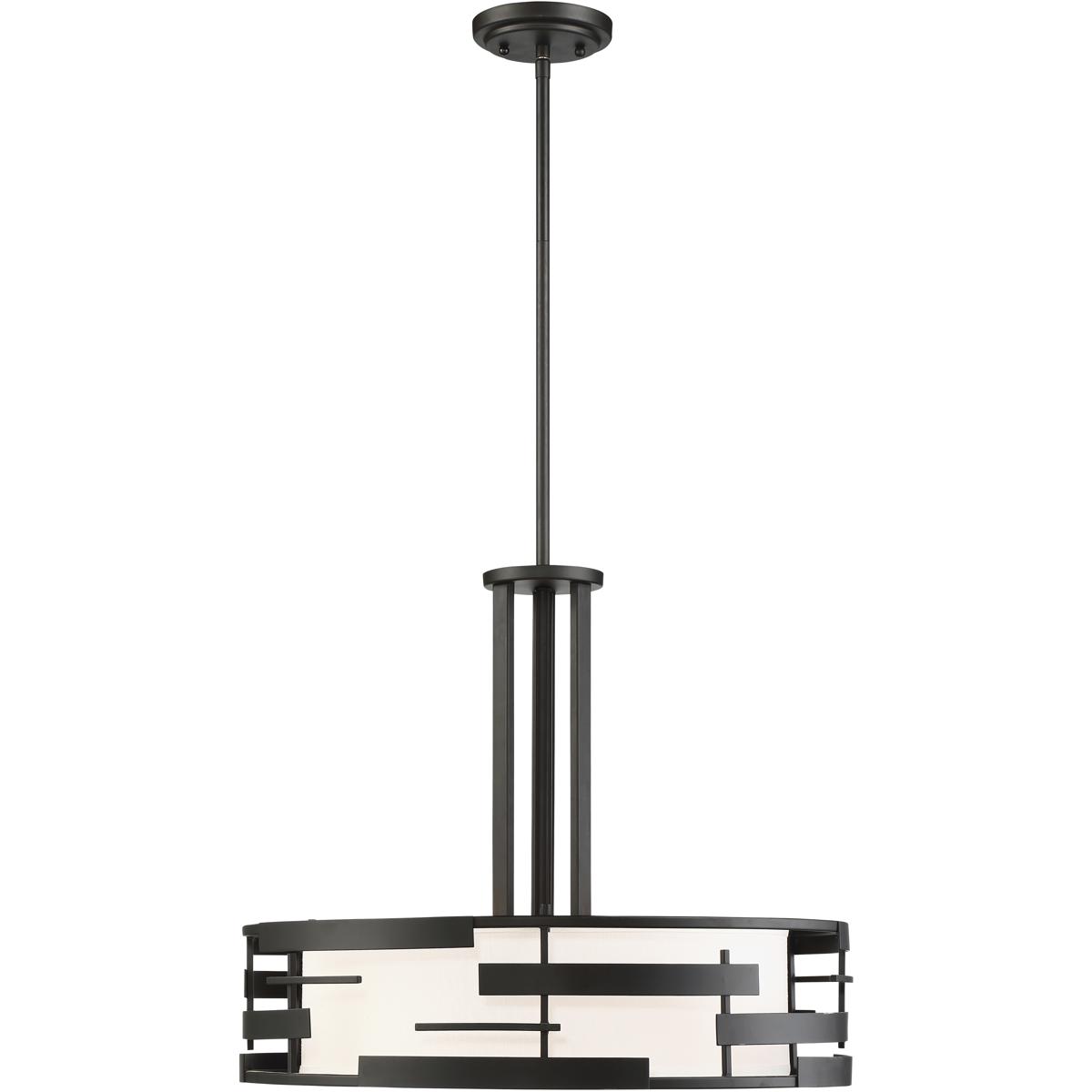Nuvo 60/6435 Lansing 3 Light 21 inch Textured Black Pendant Ceiling Light