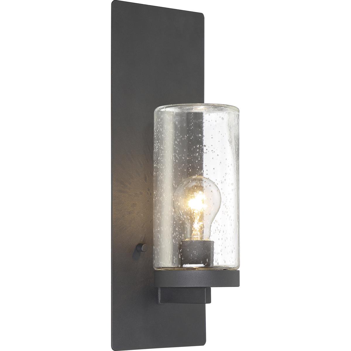 Nuvo 60/6578 Indie 1 Light 6 inch Textured Black Wall Sconce Wall Light, Large