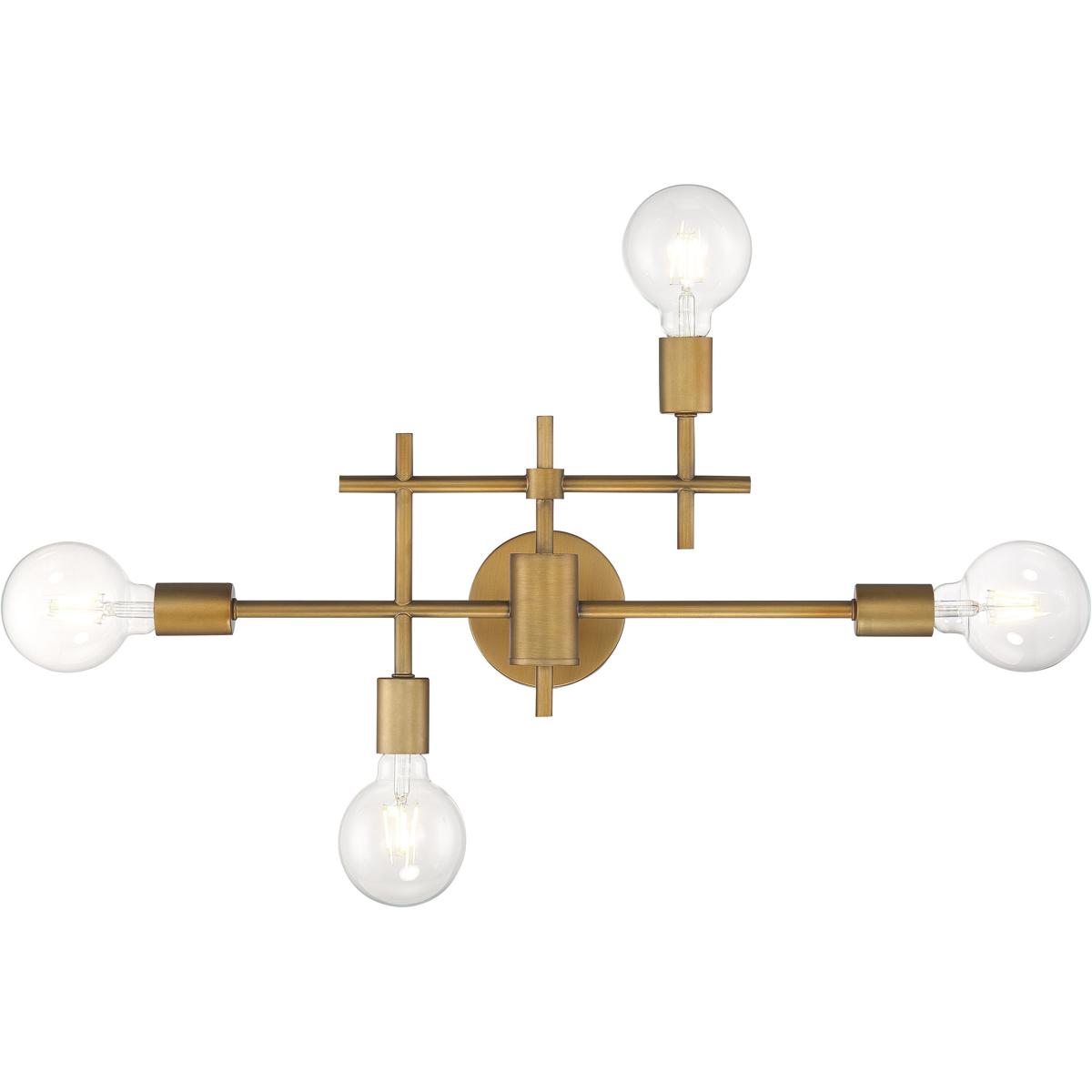 Nuvo 60/6871 Delphi 4 Light 23 inch Aged Gold Vanity Light Wall Light