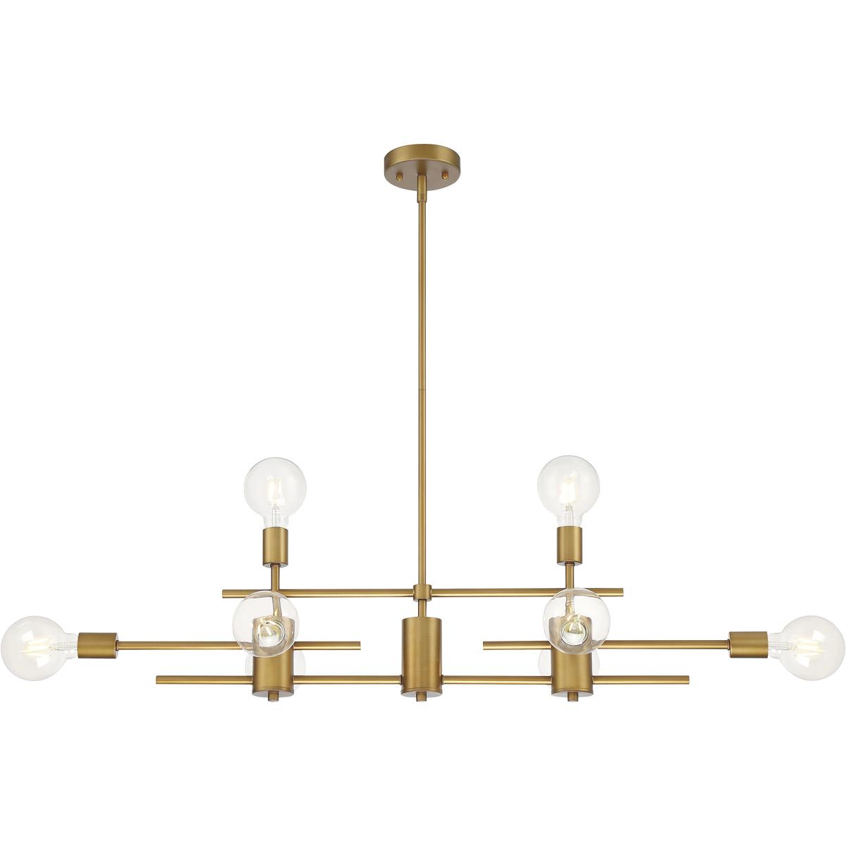 Nuvo Lighting Delphi 45 Inch 8 Light Linear Suspension Light Delphi - 60/6872 - Modern Contemporary