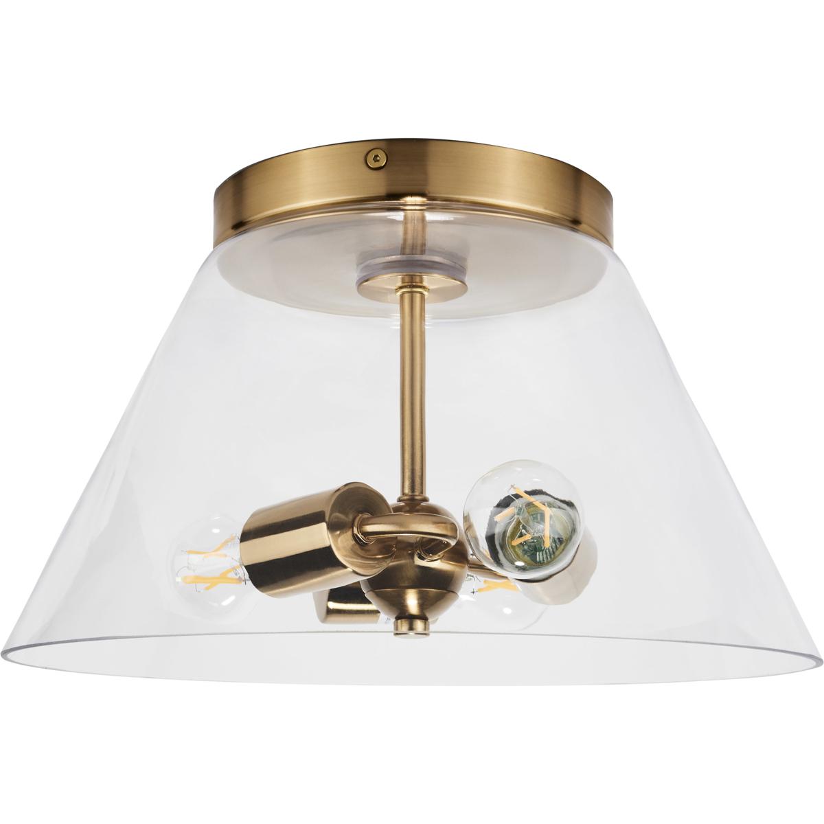 Nuvo 60/7419 Dover 2 Light 14 inch Vintage Brass Flush Ceiling Light