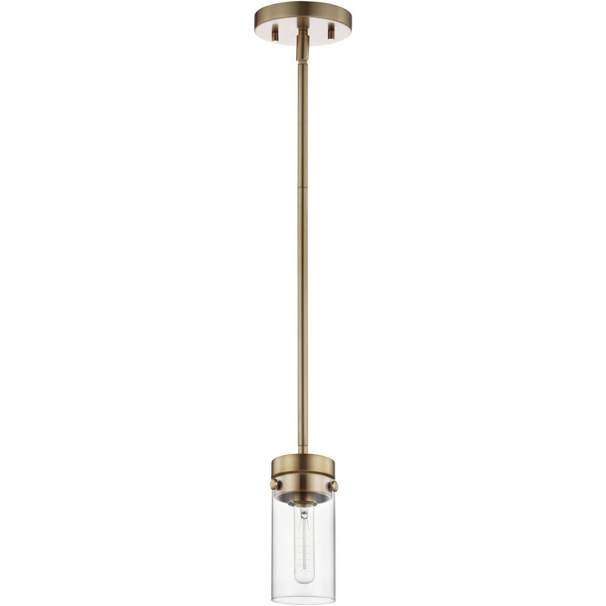 Nuvo 60/7529 Intersection 1 Light 3.5 inch Burnished Brass Mini-Pendant Ceiling Light