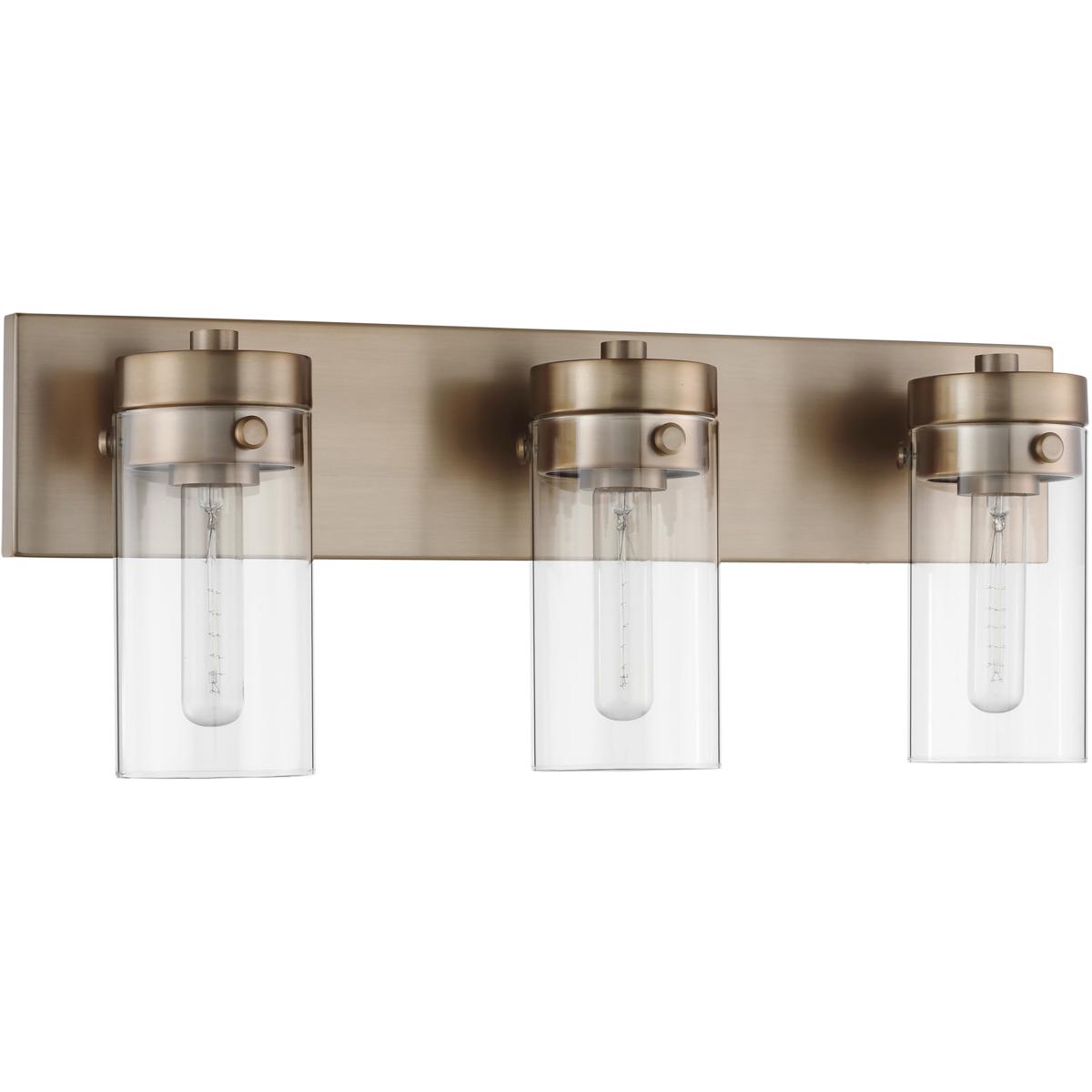 Nuvo 60/7533 Intersection 3 Light 22 inch Burnished Brass Bathroom Vanity Lights Wall Light