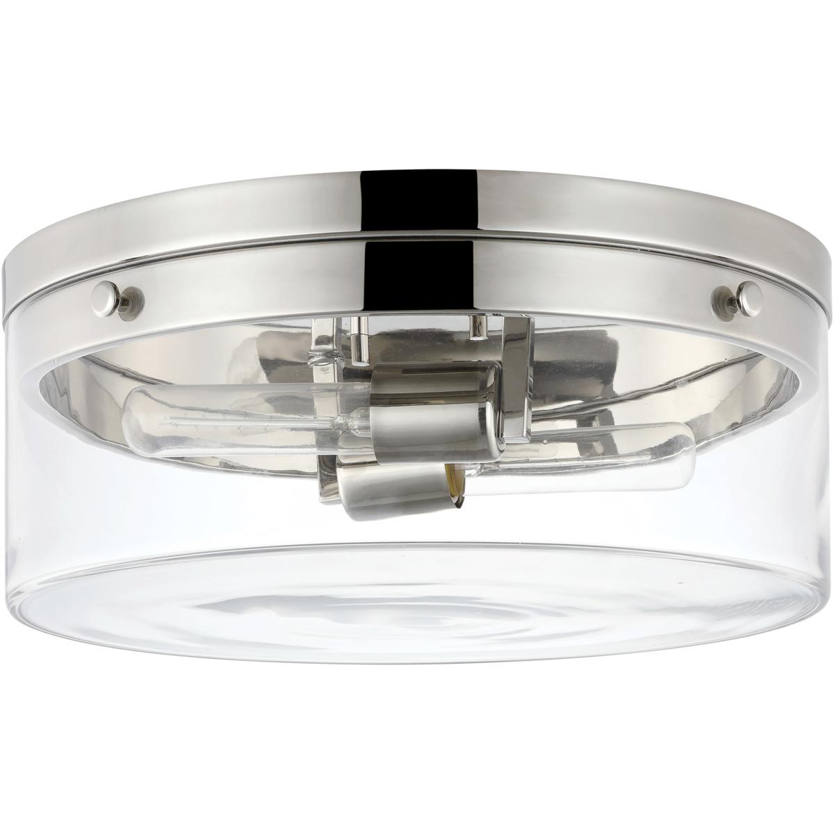 Nuvo 60/7636 Intersection 2 Light 11 inch Polished Nickel Flush Ceiling Light