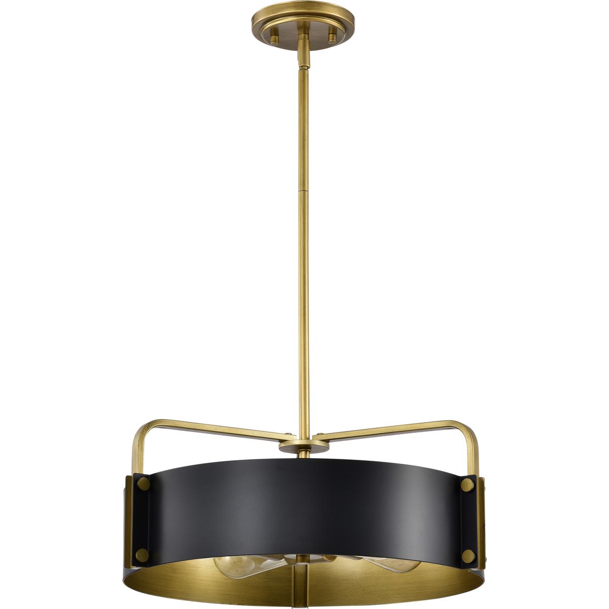 Nuvo 60/7843 Altos 4 Light 18 inch Matte Black Pendant Ceiling Light