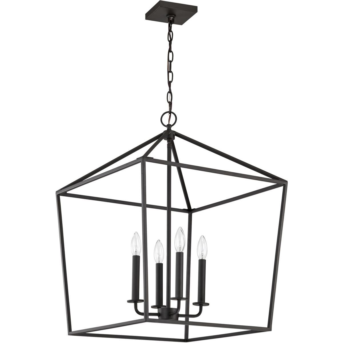 Nuvo 60/7941 Emma 4 Light 17 inch Matte Black Pendant Ceiling Light