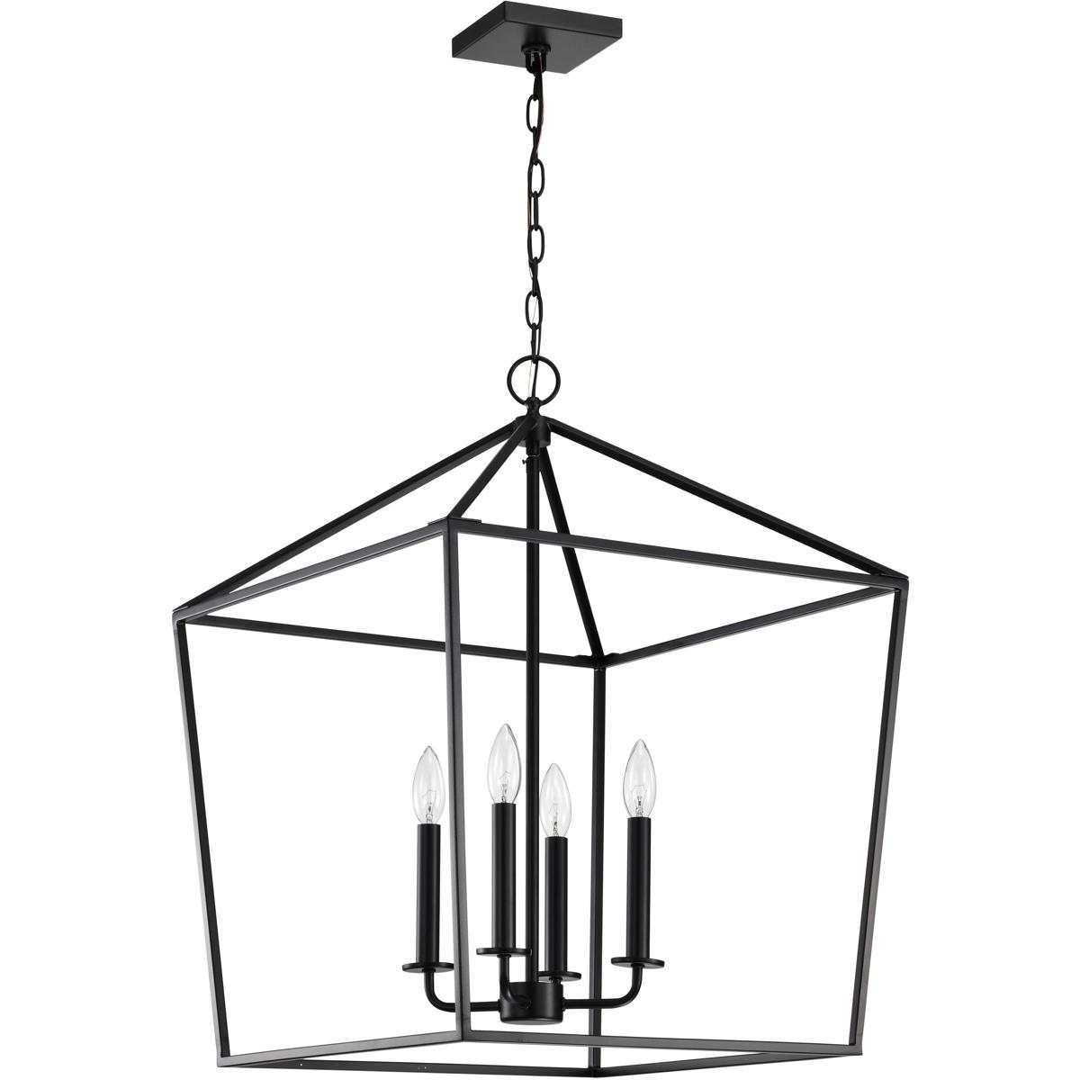 Nuvo 60/7942 Emma 4 Light 20 inch Matte Black Pendant Ceiling Light