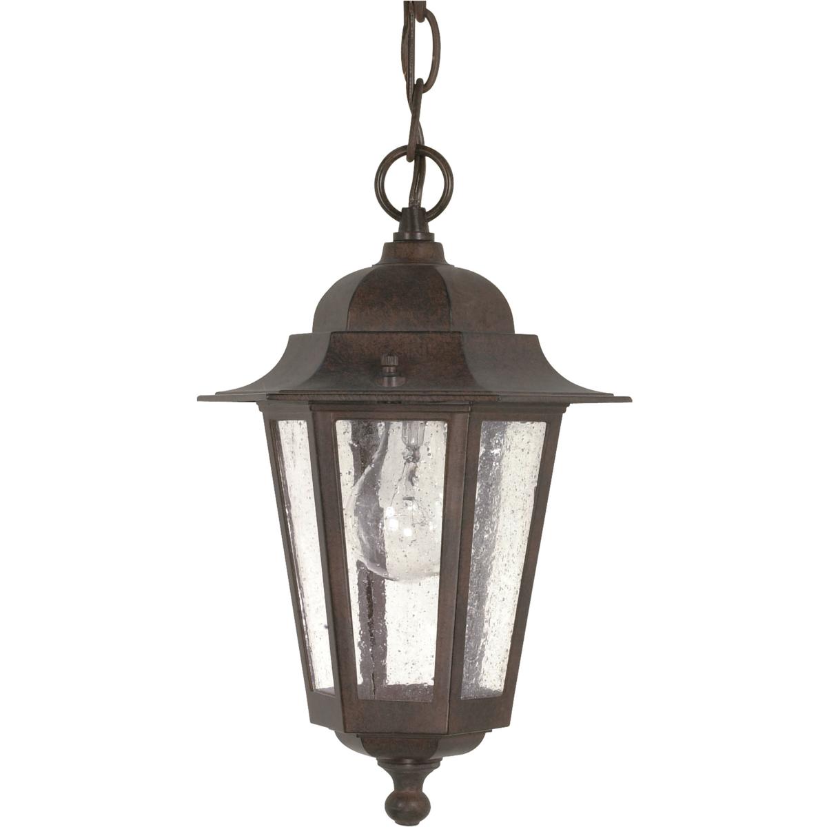 Nuvo 60992 Cornerstone 1 Light 7 inch Old Bronze Outdoor Hanging Lantern