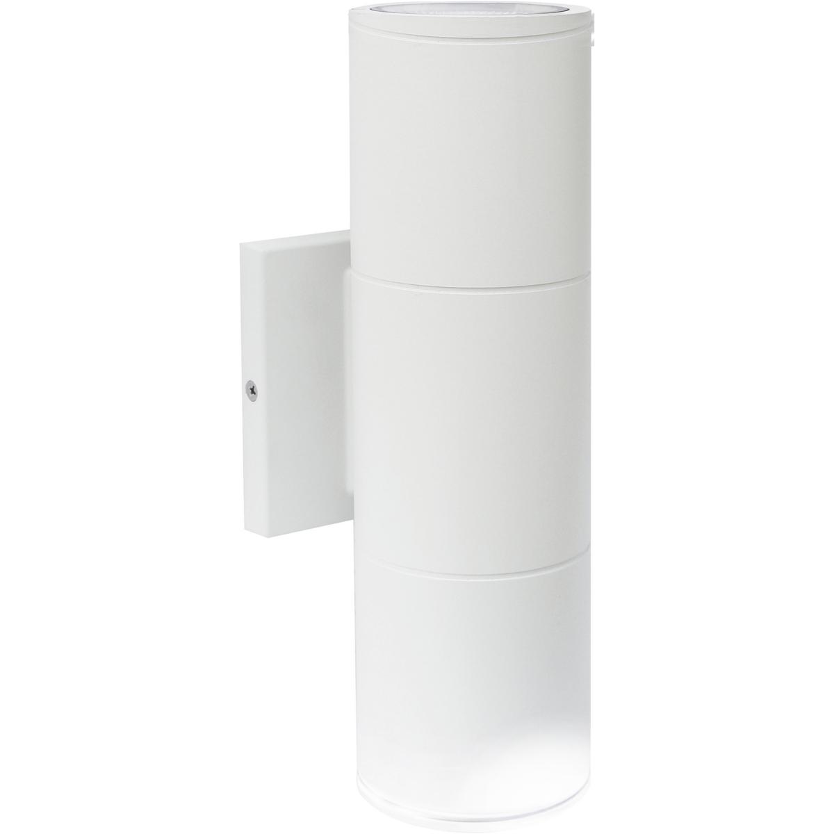2-Light LED Large Up and Down Sconce Fixture White Finish 20W 120/277V