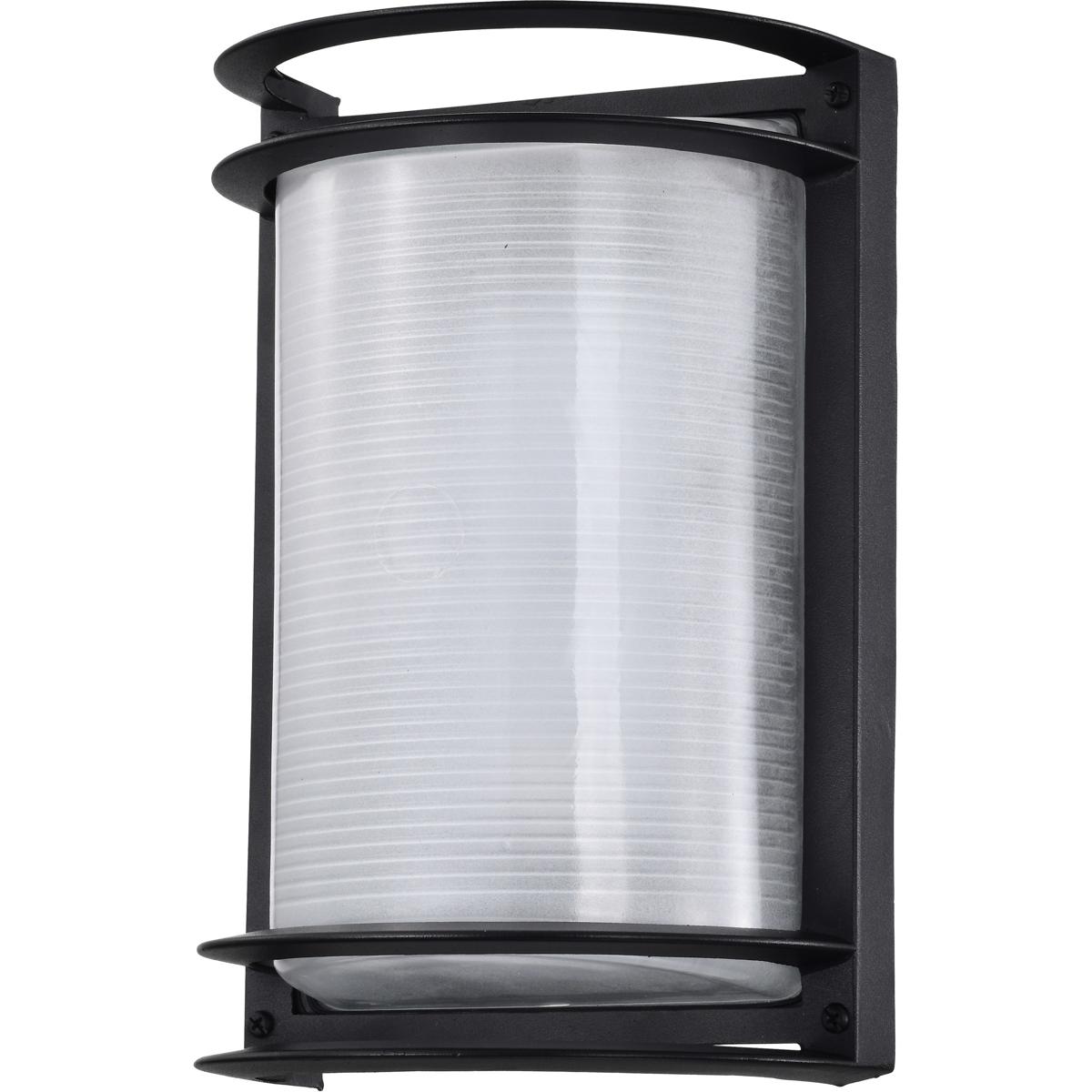 LED Rectangular Bulk Head Fixture, Black Finish with White Glass