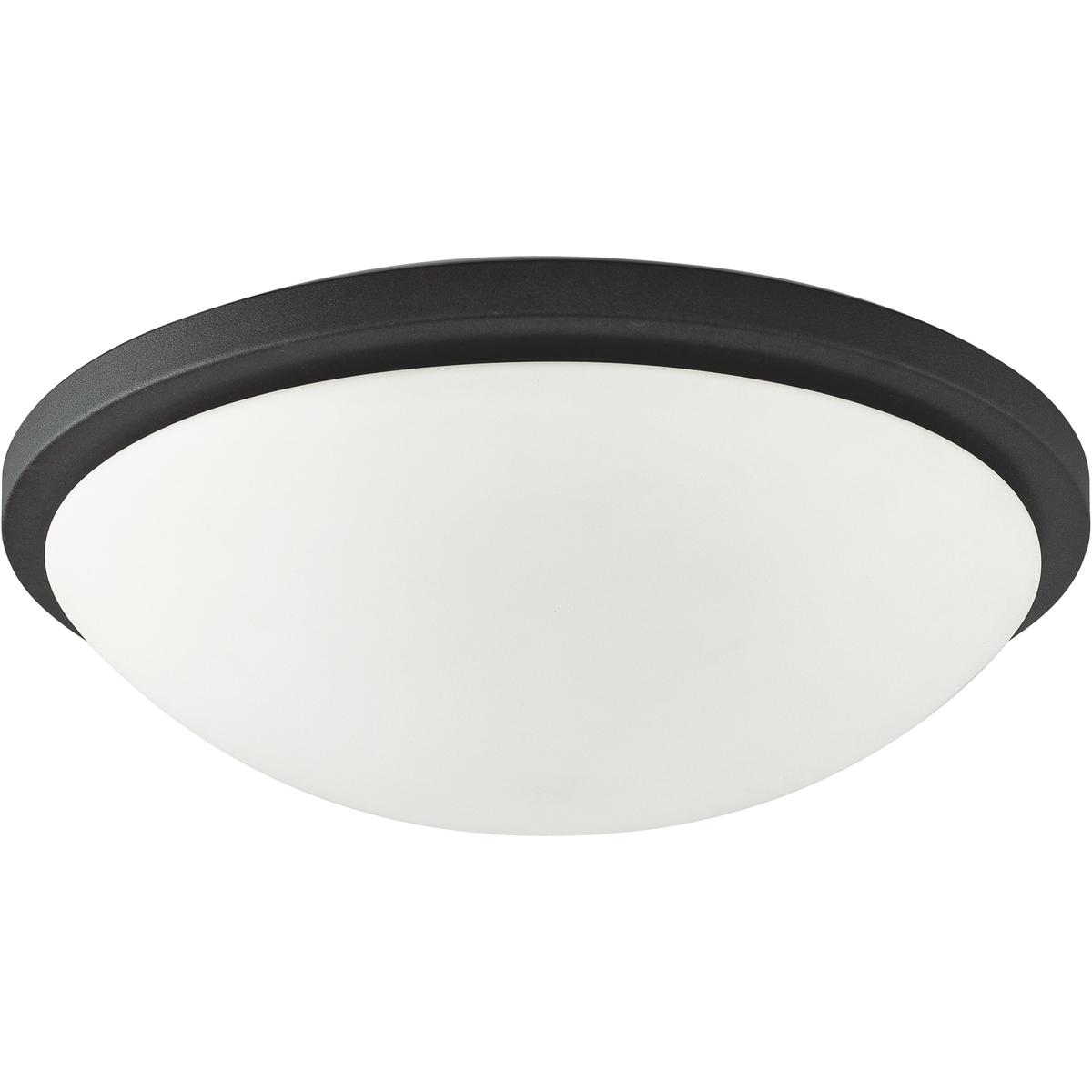 Nuvo 62/1444 Button LED 17 inch Matte Black Flush Mount Ceiling Light
