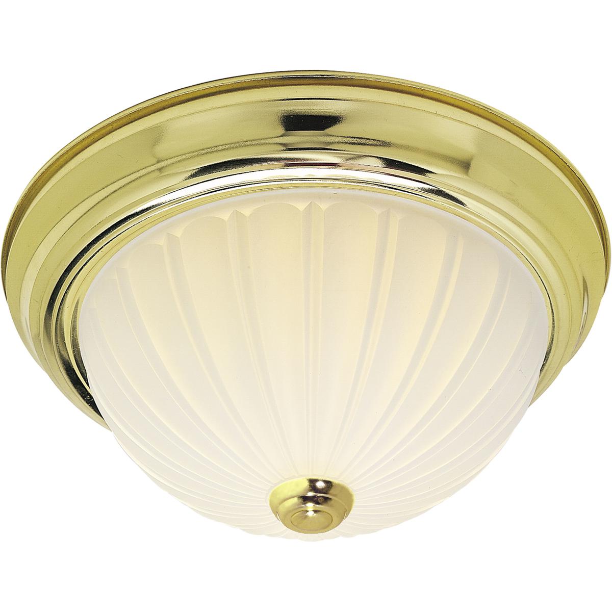 Nuvo SF76/128 Brentwood 3 Light 15 inch Polished Brass Flush Mount Ceiling Light