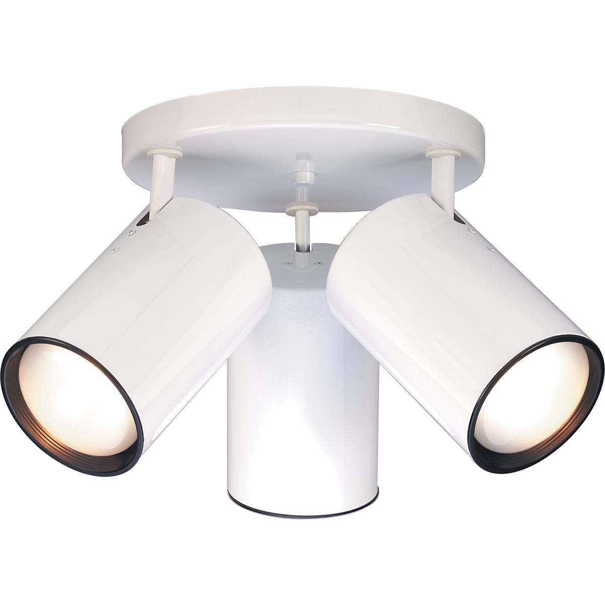 Nuvo SF76/422 Brentwood 3 Light 18 inch White Semi Flush Mount Ceiling Light