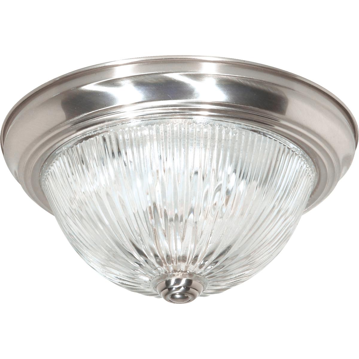 Nuvo SF76/611 Brentwood 3 Light 15 inch Brushed Nickel Flush Mount Ceiling Light