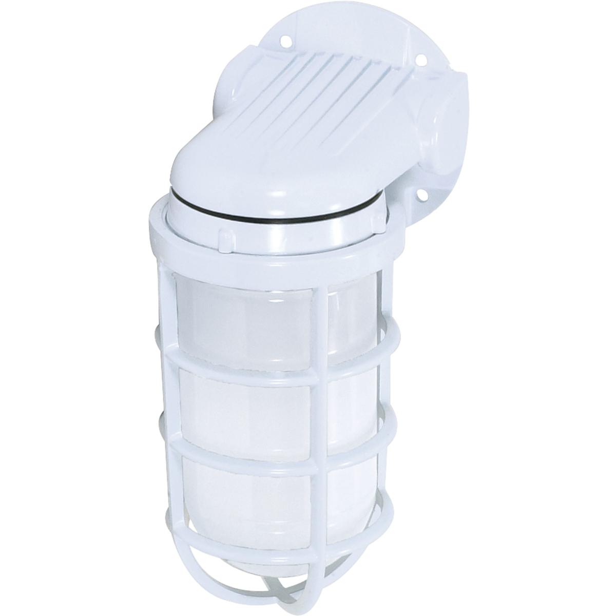 1-Light - 10in. - Industrial Style - Wall Mount with Frosted Glass - White Finish